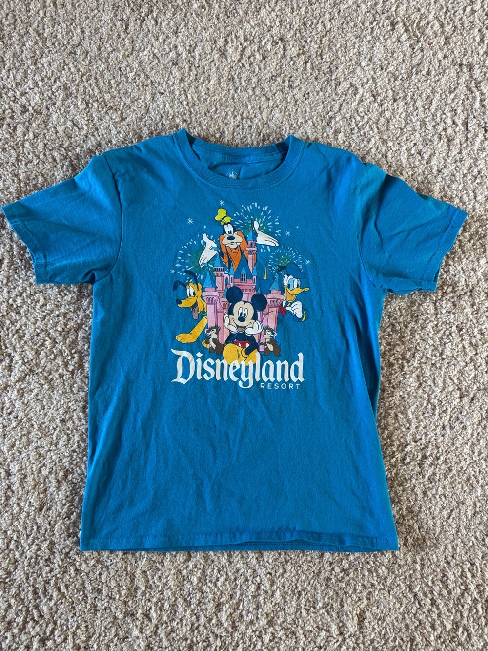 Blue Kids Disneyland T-Shirt with Mickey & Friends
